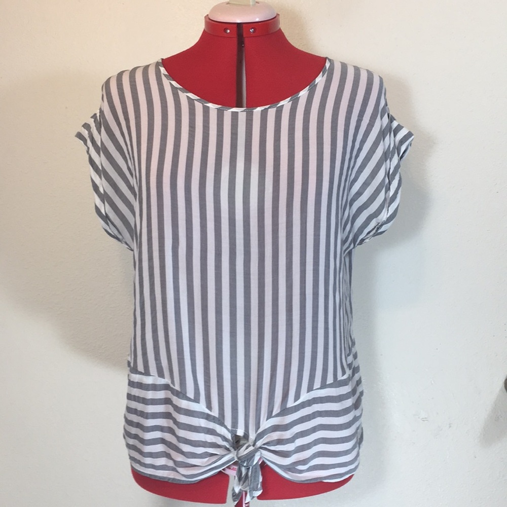 Pink Rose Bengal Stripe Top, Sz Large